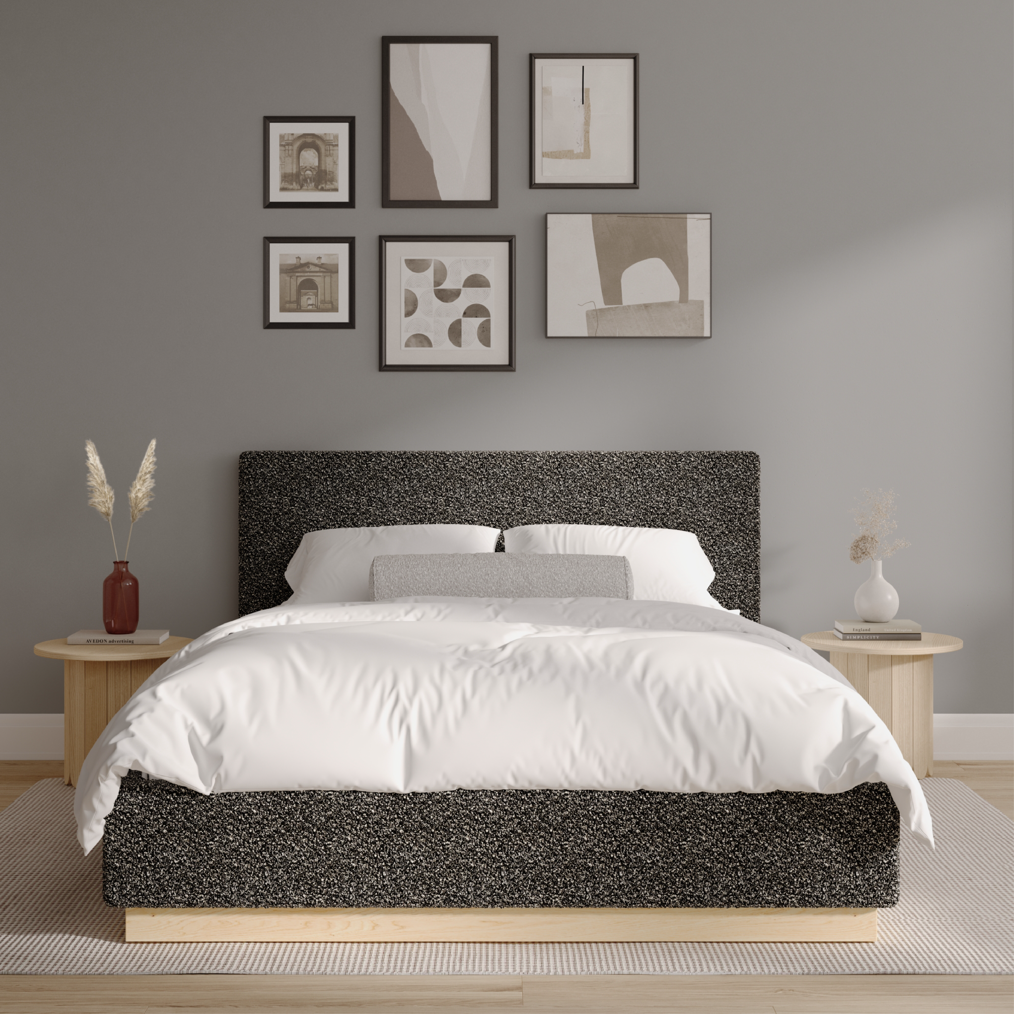 Porter Floating Boucle Bed