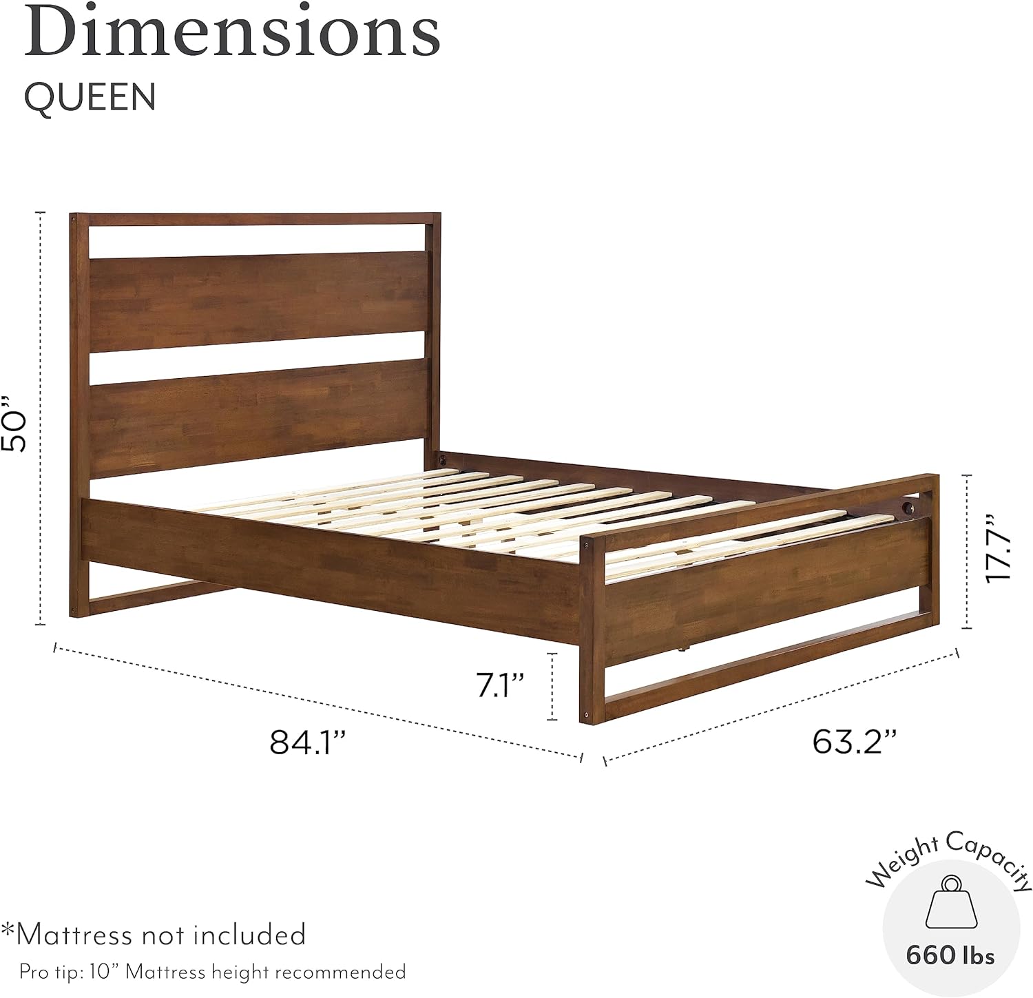 Columbus Solid Wood Bed