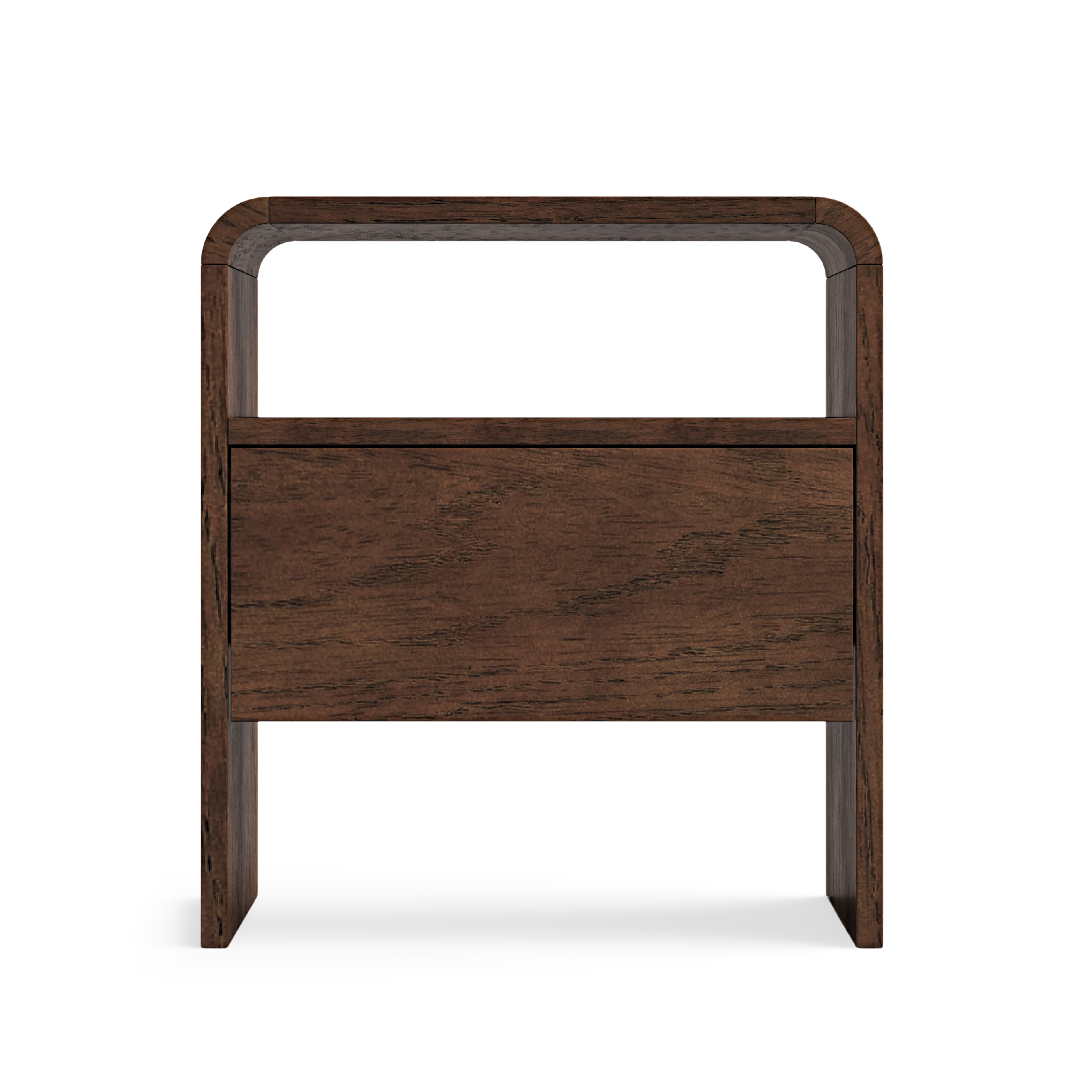 Pebble Solid Wood Walnut Nightstand