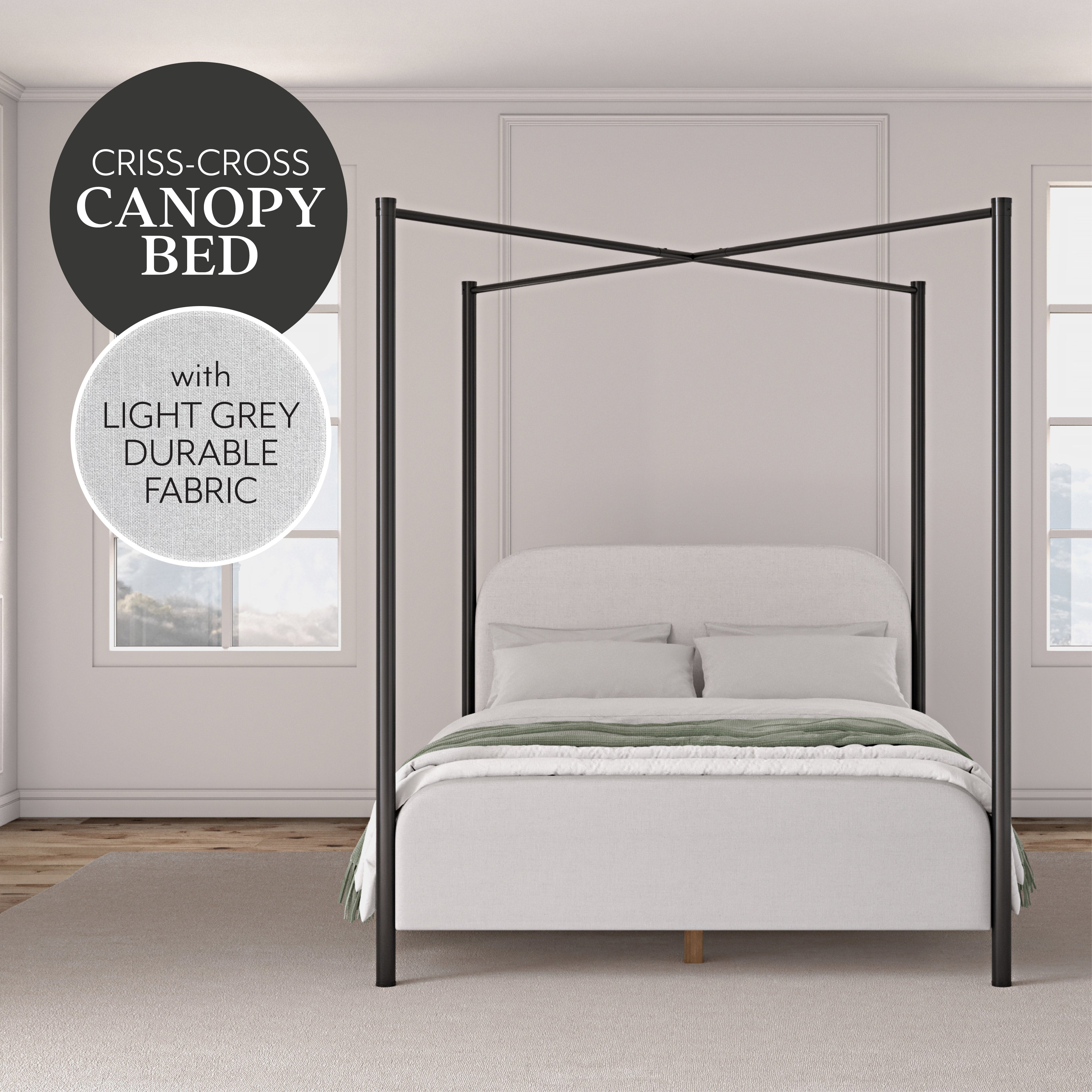 Isla Queen Metal Canopy Bed